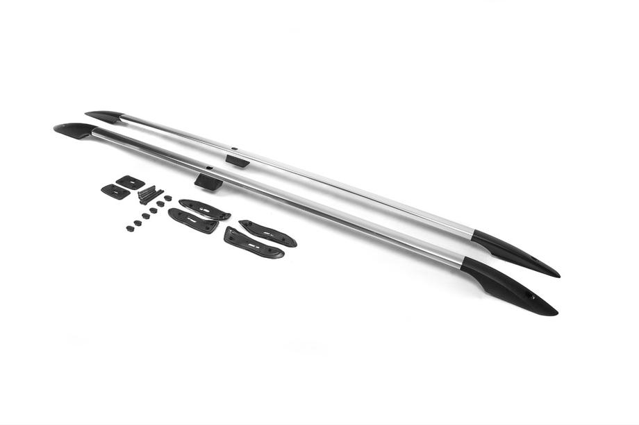 Toyota Land Cruiser 200 2007-2021 Barres de toit design turc (Chrome, 2 pcs) Pieds Métalliques Image
