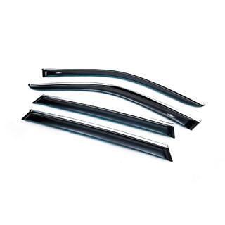 Déflecteurs de vitres avec moulure chromée (4 pcs, HIC) BMW X5 E70 2007-2013 photo 2