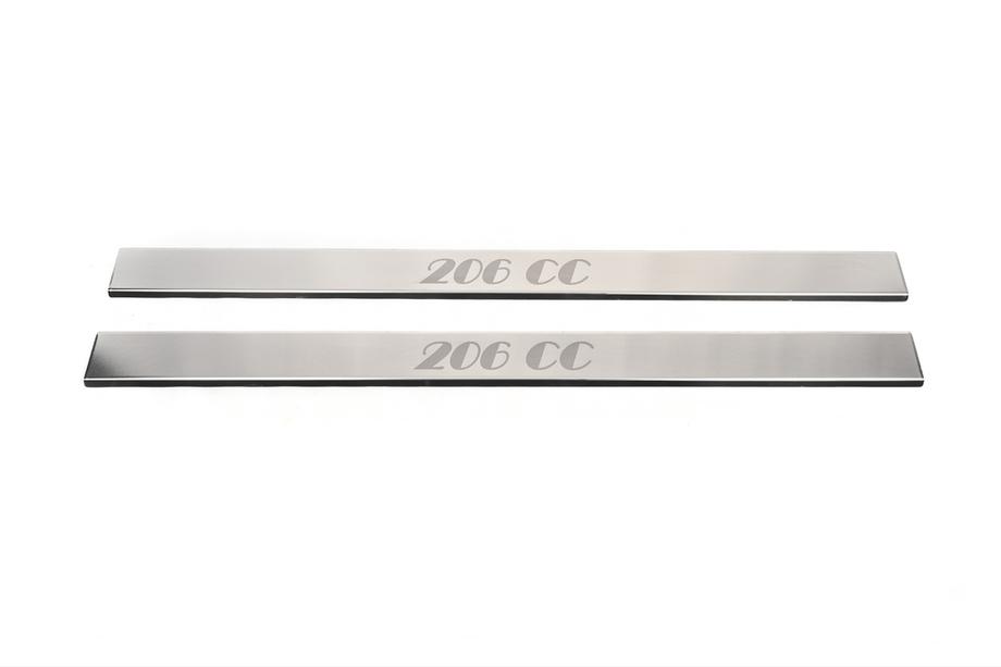 Peugeot 206 1998-2024 Seuils de porte Carmos (2 pcs, inox) Photo 2
