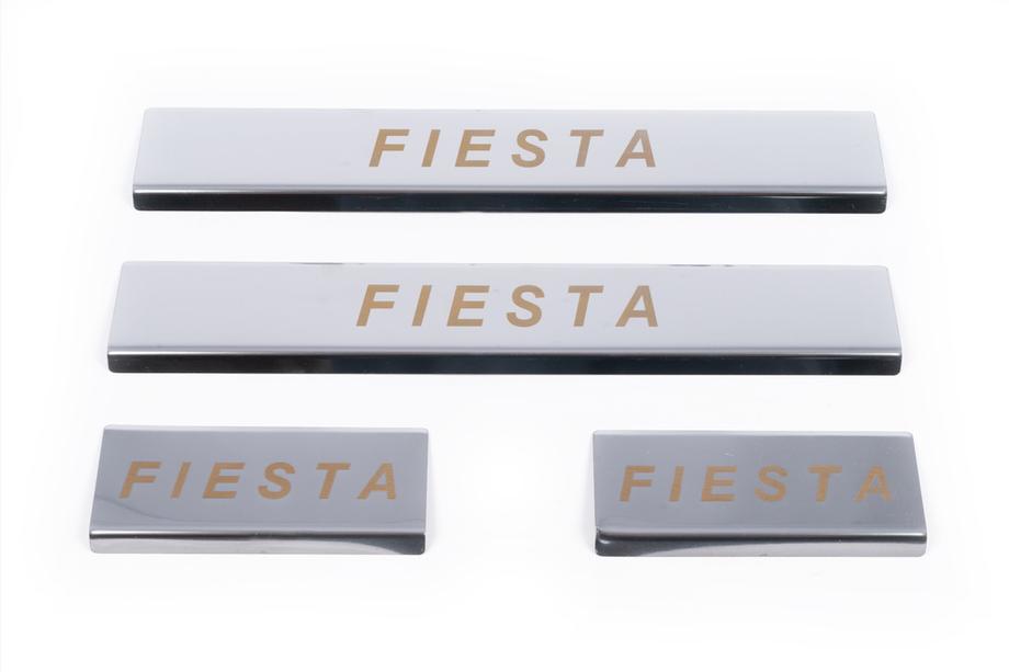 Ford Fiesta 2002-2008 Seuils de porte inox Carmos V1 (4 pcs) Photo 2