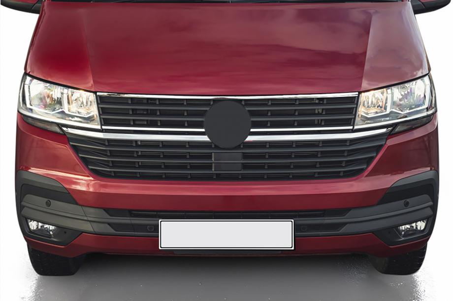 Volkswagen T6 2015-2024 Encadrement supérieur de calandre 2019+ (1 pc, inox) Image