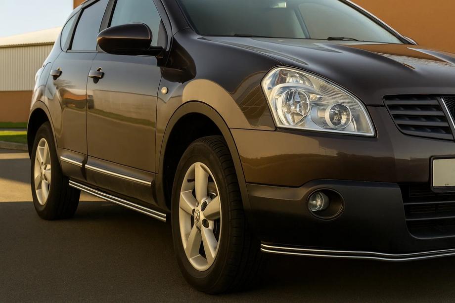 Nissan Qashqai 2007-2010 Tubes Latéraux Doubles (2 pcs, Inox) Image