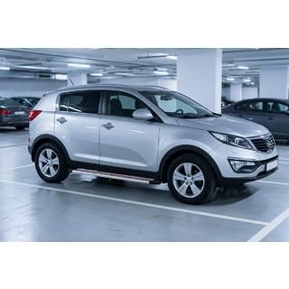 Marchepieds Latéraux Maya Rouge-Gris (2 pcs, Aluminium) Kia Sportage 2010-2015 photo 1