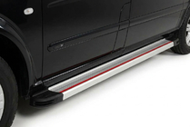 Mercedes Vito W639 2004-2014 Marchepieds Latéraux Maya Rouge-Gris (2 pcs, Aluminium) Longue (ExtraLong) photo 1