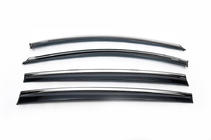 Renault Megane III 2009-2016 Déflecteurs de Vitres avec Moulure Chromée HB (4 pcs, Niken) photo 2