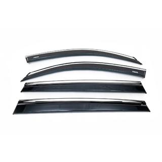 Déflecteurs de vitres avec moulure chromée (4 pcs, Niken) photo 2