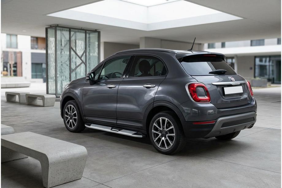 Fiat 500X 2014-2024 Marchepieds Latéraux Mevsim Grey (2 pcs, Aluminium) Photo 1