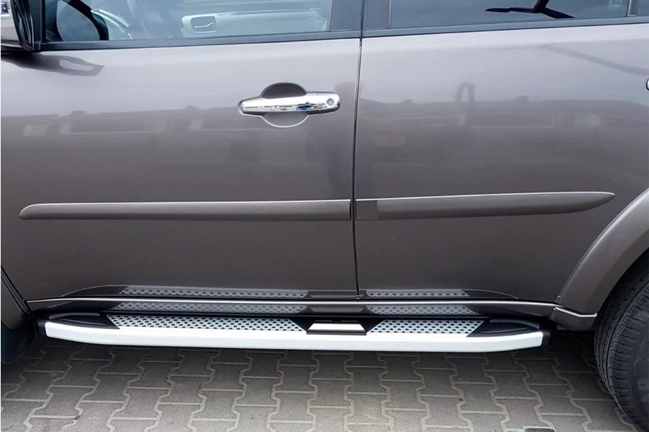 Mitsubishi Pajero Sport 2008-2015 Marchepieds Latéraux Mevsim Grey (2 pcs, Aluminium) Image