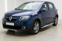 Renault Sandero 2013-2022 Marchepieds Latéraux Mevsim Grey (2 pcs, Aluminium) photo 1