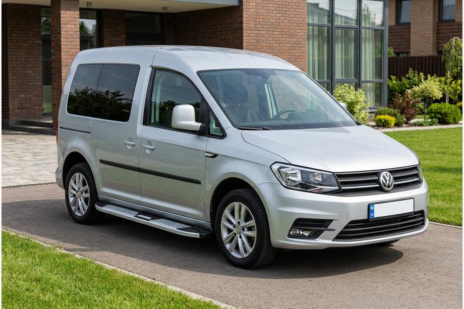Volkswagen Caddy 2015-2020 Marchepieds Latéraux Mevsim Grey (2 pcs, Aluminium) Empattement Maxi Image