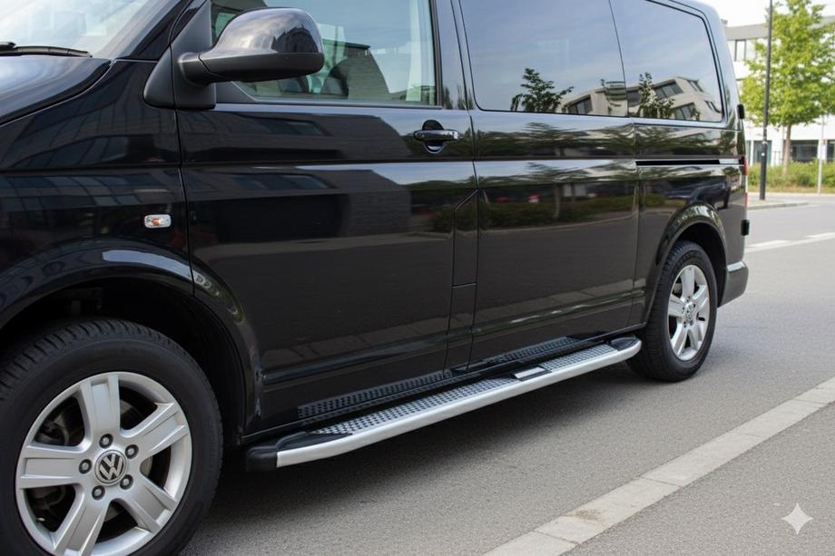 Volkswagen T5 Multivan 2003–2010 Marchepieds Latéraux Mevsim Grey (2 pcs, Aluminium) Empattement Court Photo 3