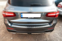 Mercedes GLC X253 2015-2022 Protection de pare-chocs arrière Carmos (2015-2019, inox) photo 4