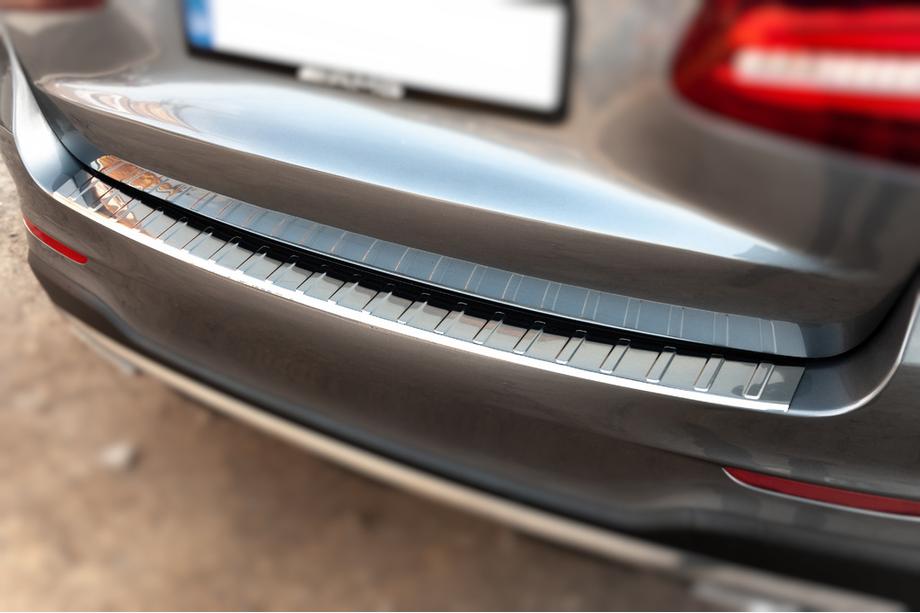 Mercedes GLC X253 2015-2022 Protection de pare-chocs arrière Carmos (2015-2019, inox) Photo 2
