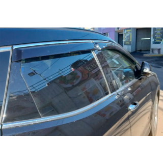 Déflecteurs de vitres avec moulure chromée (4 pcs, HIC) photo 2