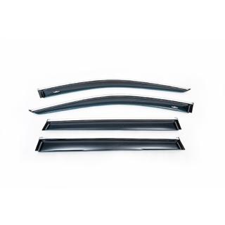 Déflecteurs de vitres avec moulure chromée (4 pcs, HIC) Jeep Cherokee KL 2013- photo 2
