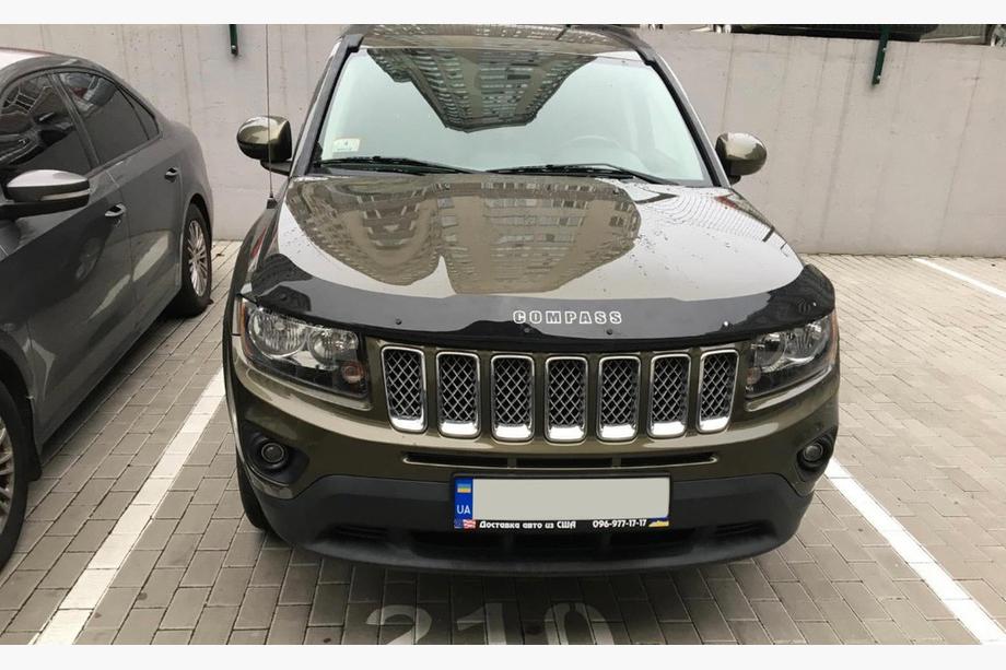 Paire De Déflecteurs D'Air Avant Pour Jeep Compass 5P (2017+) - Couleur Fumée, Réduction Bruit Et Ventilation