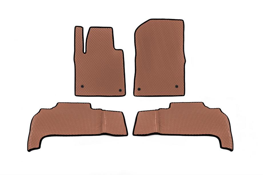 Toyota Land Cruiser 200 2007-2021 Tapis de sol EVA en polyuréthane (2007-2012, Rouge Brique) Image