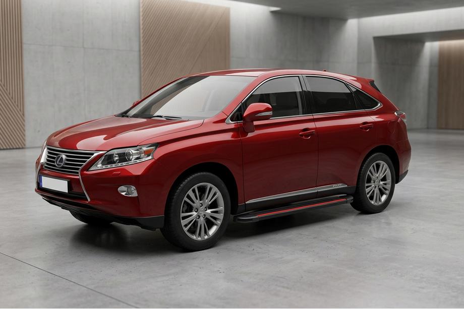 Lexus RX 2009-2015 Marchepieds Latéraux Maya Red (2 pcs, Aluminium) Image