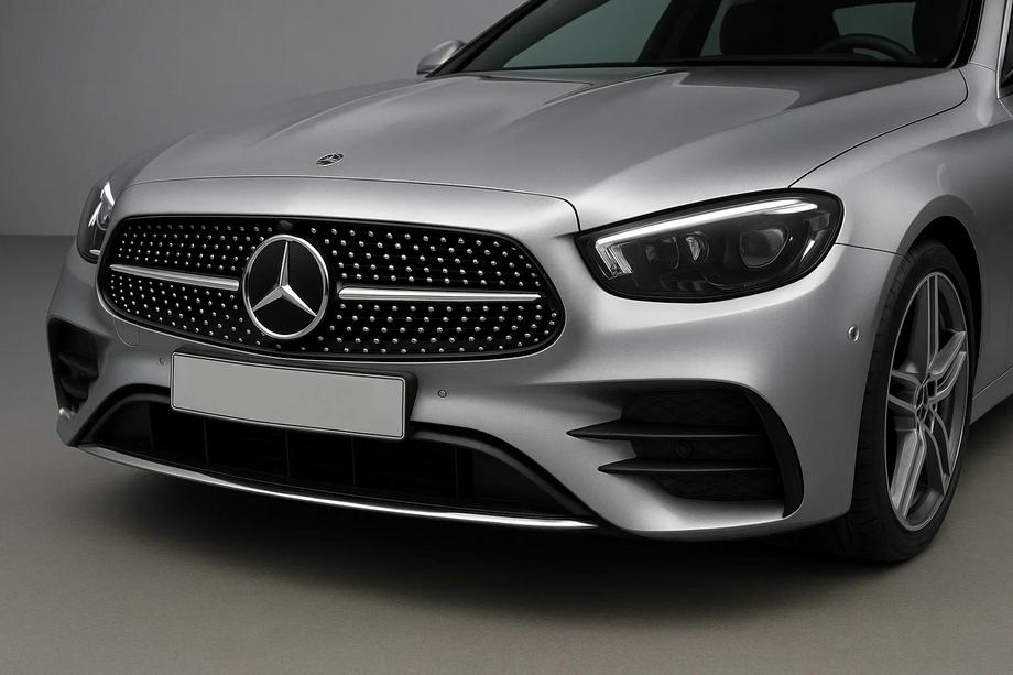Mercedes E-class W213 2016-2023 Calandre Avant Diamond Silver (AMG Line, 2020+) Image