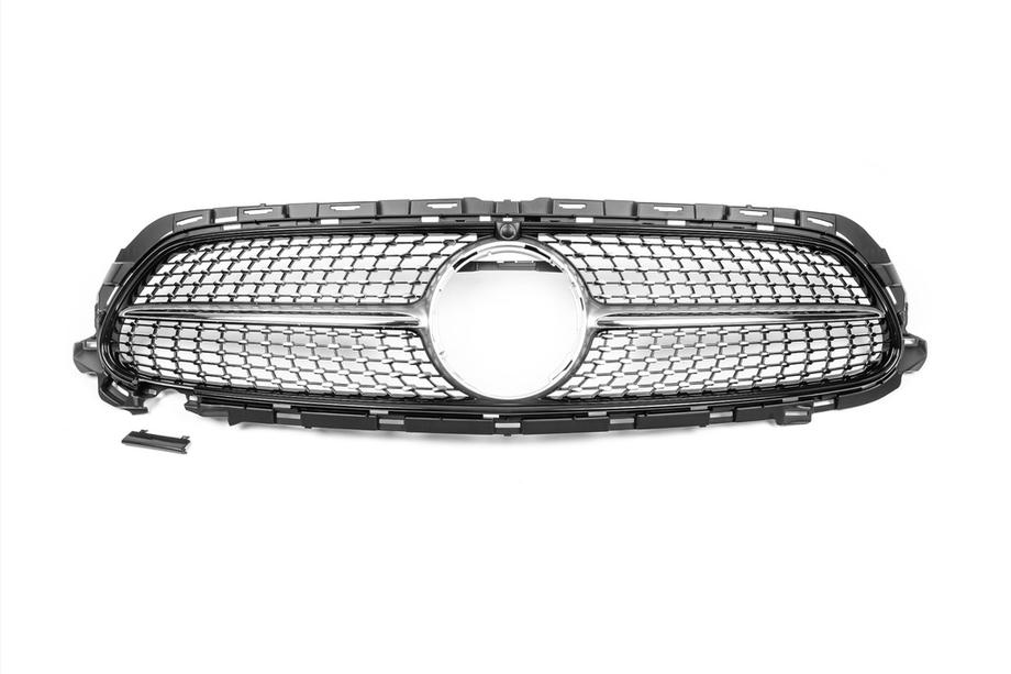 Mercedes E-class W213 2016-2023 Calandre Avant Diamond Silver (AMG Line, 2020+) Avec emplacement pour caméra Photo 2