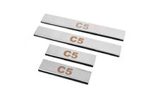 Citroen C-5 2008-2017 Seuils de porte Carmos V1 (4 pcs, inox) photo 2