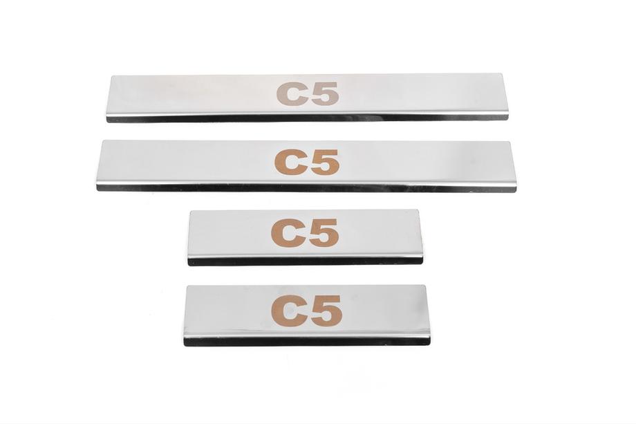 Citroen C-5 2008-2017 Seuils de porte Carmos V1 (4 pcs, inox) Image