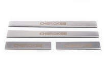 Jeep Cherokee/Liberty 2007-2013 Seuils de porte Carmos V1 (4 pcs, inox) photo 2