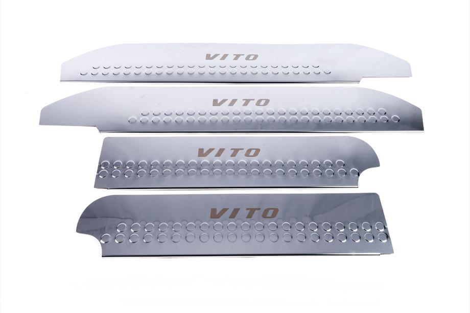 Mercedes Vito W639 2004-2014 Couvre seuils intérieurs V1 (Carmos) 4 pcs, Carmos - Acier Turc Photo 3