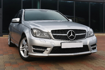 Mercedes C-class W204 2007-2015 Calandre Avant Diamond Silver photo 1