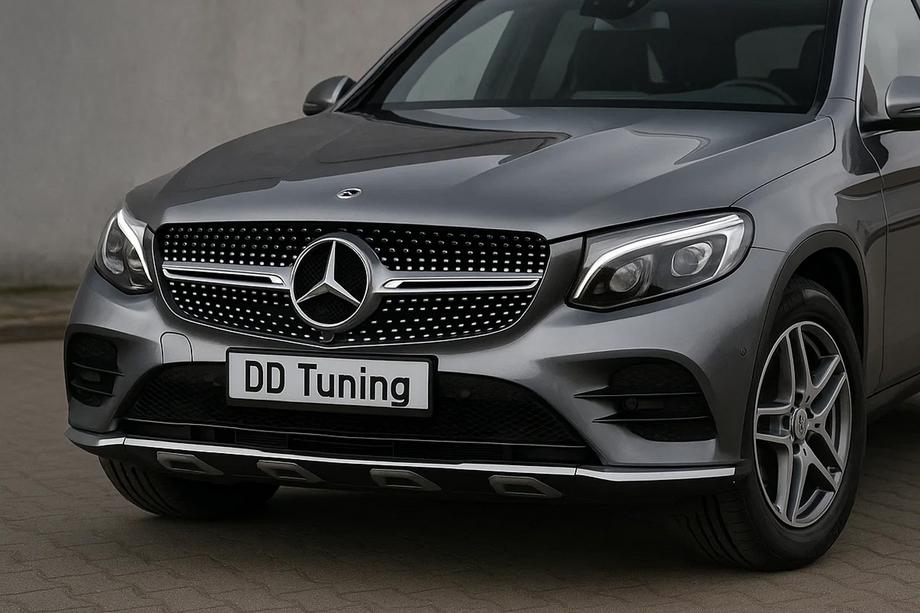 Mercedes GLC coupe C253 2016-2023 Calandre Avant Diamond Silver (2015-2019) Avec emplacement pour caméra Image