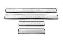 Skoda Octavia II A5 2006-2010 Seuils de porte Libao (4 pcs, inox) photo 2
