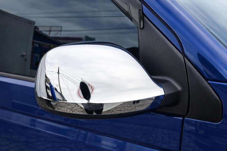 Volkswagen Amarok 2010-2022 Coques de Rétroviseurs (2 pcs, ABS) Carmos - Plastique Chromé Image