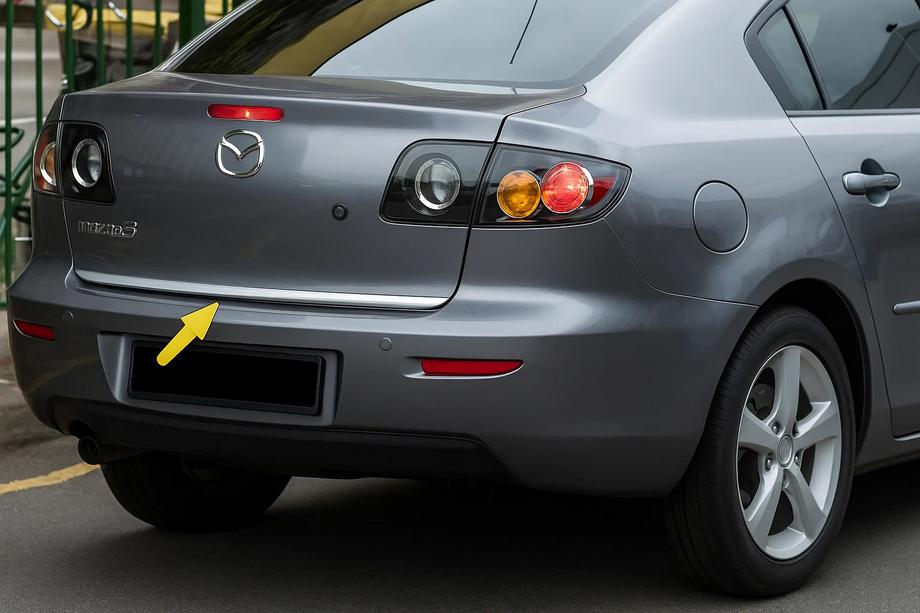 Mazda 3 2003-2009 Baguette de coffre SD inox Image