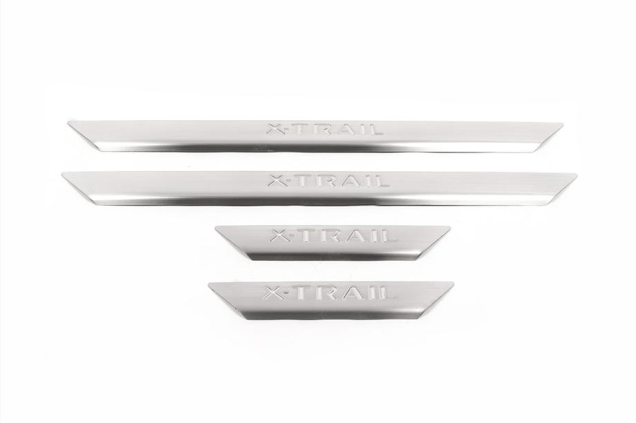 Nissan X-trail T30 2002-2007 Seuils de porte OmsaLine (4 pcs, inox) Photo 2