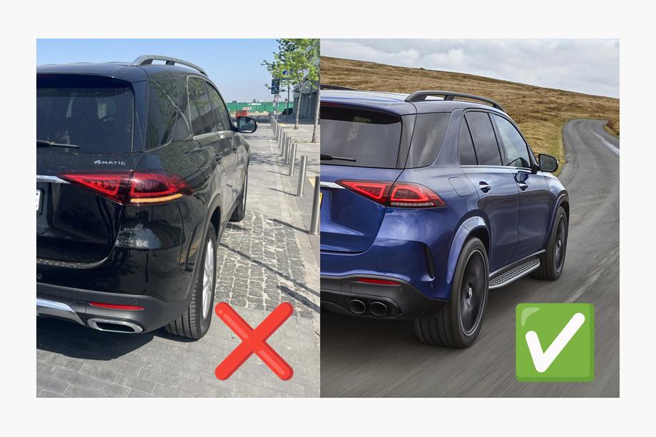 Mercedes GLE W167 2018- Diffuseur arrière avec embouts d’échappement GLE63 Black (2018-2026) Photo 11