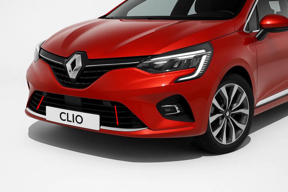 Renault Clio V 2019- Protection de pare-chocs avant (1 pièce, inox) Photo 1