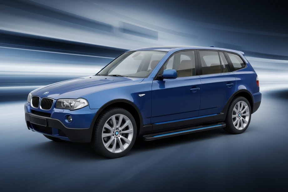 BMW X3 E83 2003-2010 Marchepieds Latéraux Maya Blue (2 pcs, Aluminium) Image