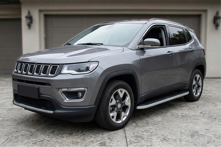 Jeep Compass 2016- Marchepieds Latéraux Tayga Grey (2 pcs, Aluminium) Image