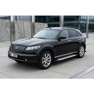 Marchepieds latéraux Allmond Grey (2 pcs, aluminium) Infiniti FX 2003-2008 photo 1