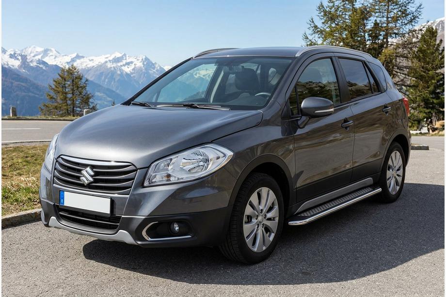 Suzuki SX4 S-Cross 2013-2016 Marchepieds Latéraux Maydos V2 (2 pcs, Aluminium & Inox) Image