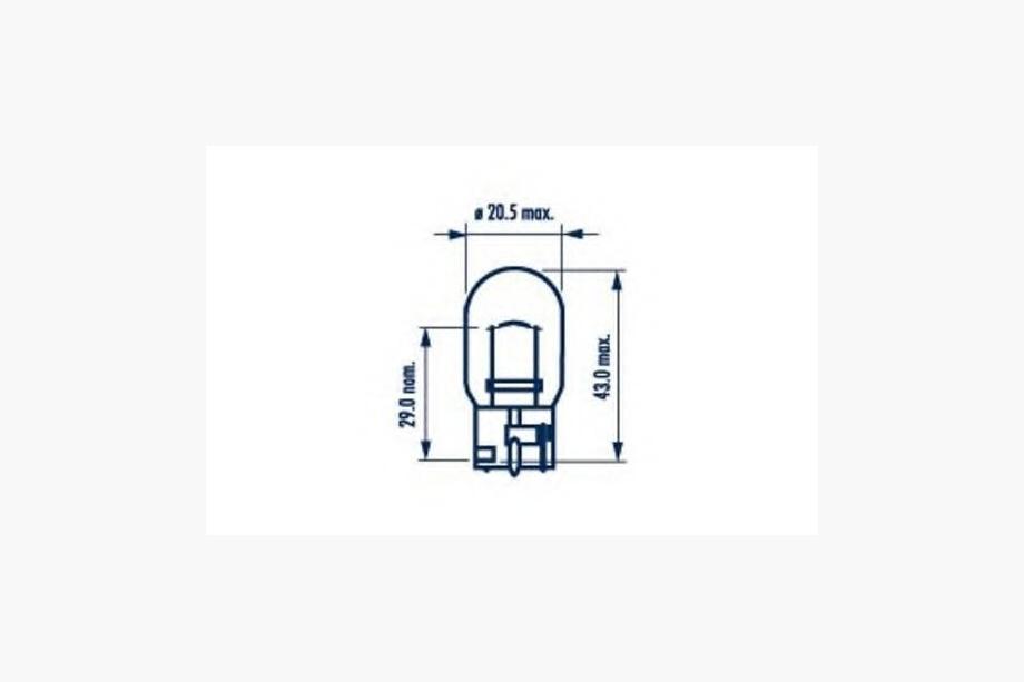 Ampoule de signalisation Narva 17632 W21W 12V 21W W3x16d Photo 3