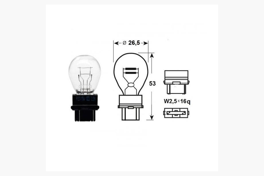 Ampoule de signalisation Narva 17945 P27/7W 12V 27/7W W2,5x16q Photo 2