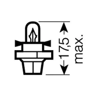 Ampoule Témoin Osram 2352MFX X8.4d 12V 2W photo 2