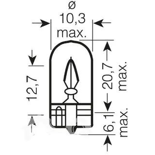 Ampoule témoin Osram 2845 W5W 24V W2.1X9.5D photo 2