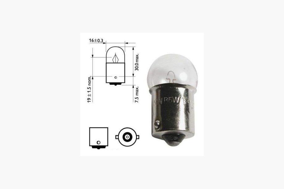 Ampoule de Signalisation Osram 5008 R10W 12V BA15s Photo 2