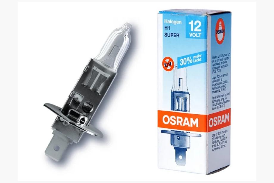 Ampoule de phare Osram H1 55W 64150SUP Super +30% Photo 1