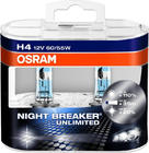 Ampoule de phare Osram H4 60/55W Night Breaker Unlimited +110% 64193NBU photo 1