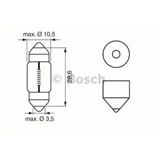 Ampoule Témoin Osram 6438 C10W 28mm 12V SV8.5-8 photo 2