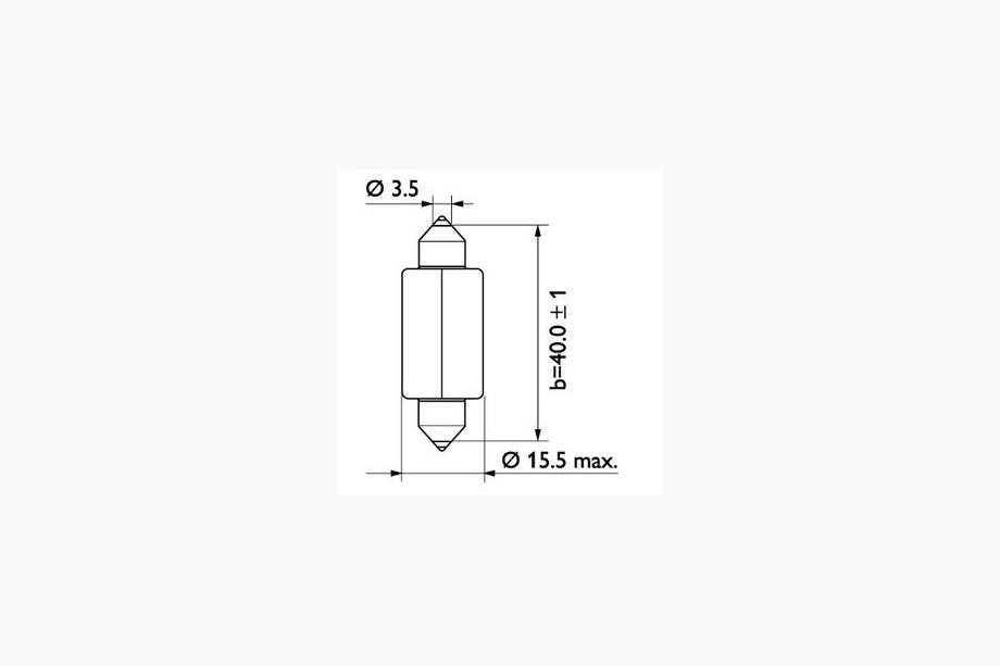 Ampoule Témoin Osram 6480 C18W 41mm 24V SV8.5-8 Photo 2