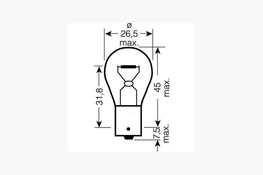 Ampoule de signalisation Osram 7511 P21W 24V 21W BA15s Photo 2